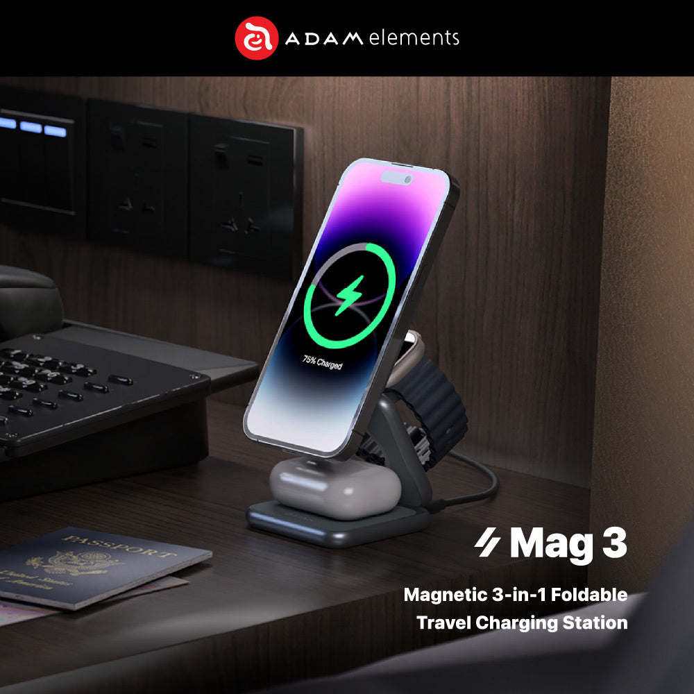 Mag 3 Magnetic 3-in-1 Foldable Travel Charging Station