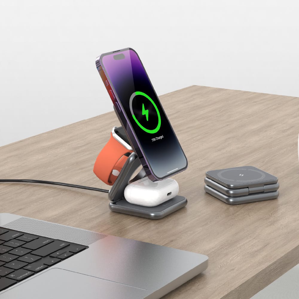 Mag 3 Magnetic 3-in-1 Foldable Travel Charging Station